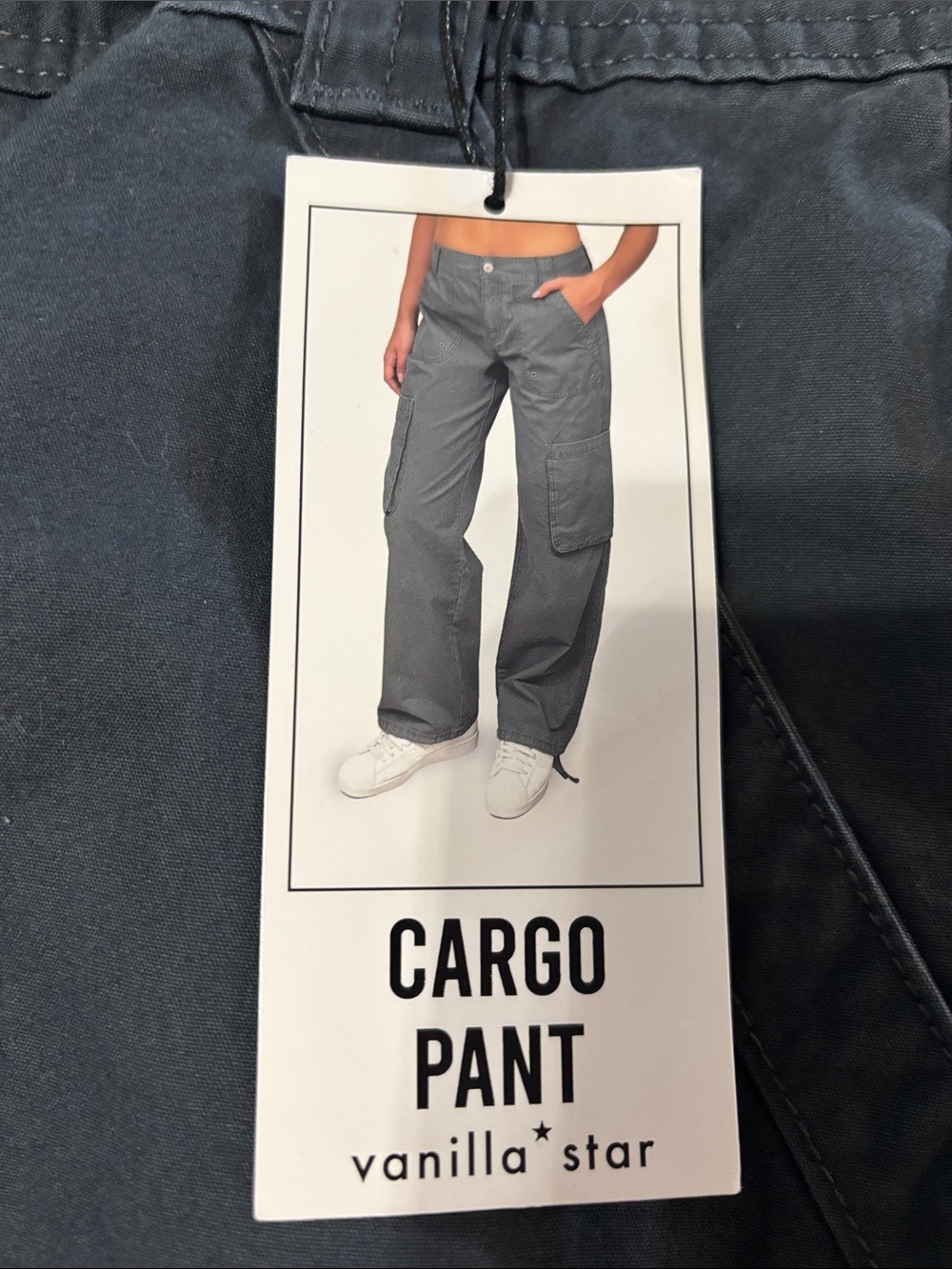 Vanilla Star Gray Straight Leg Cargo Pants